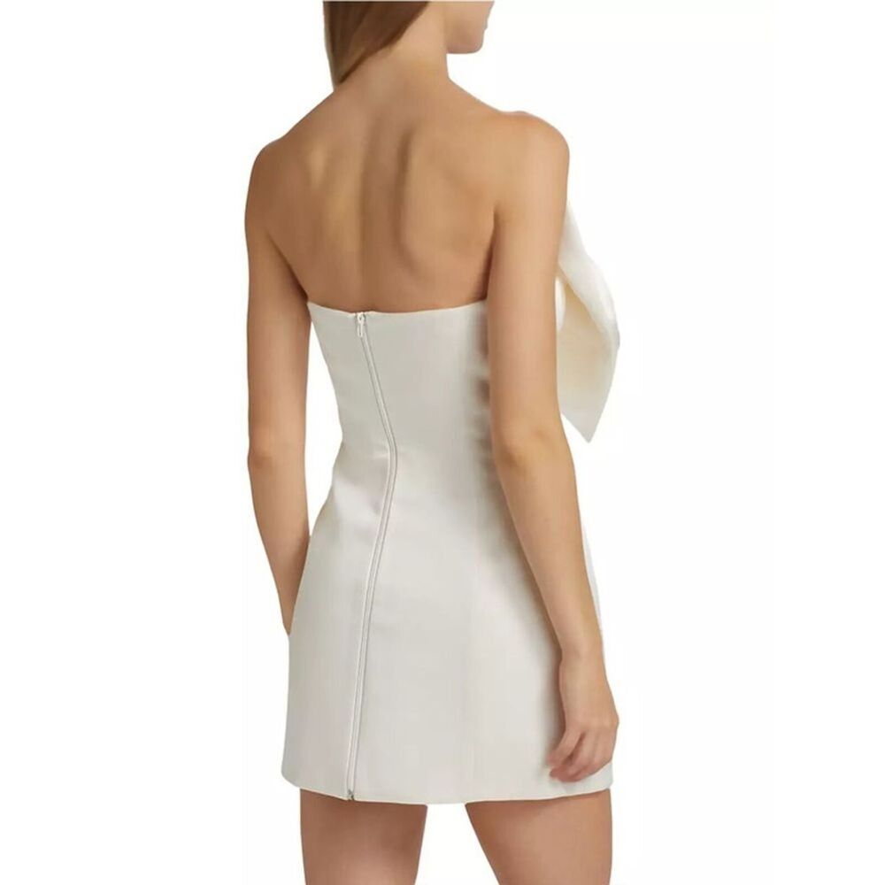 NWOT Bronx and Banco Evie Bow Satin Minidress Elegant white Mini Dress - Picture 5 of 15